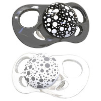 پستانک دو عددی مشکی سفید 6+ماه تویست شیک Twistshake