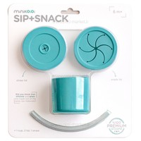 لیوان دو کاره سلیکونی رنگ آبی فیروزه ای مینیک اوی اوی Minik Oioi