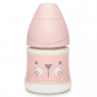 شيشه شير 150 ميل خرگوش تمام رنگ صورتي سواوینکس Suavinex