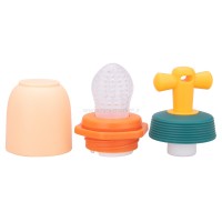 پستانک میوه خوری سیلیکونی پیچی رنگ نارنجی رووکو Rovco