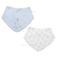 پيشبند سه گوش 2 عددی طرح خرگوش رنگ آبی بی ارگانیک Biorganic