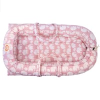 تشک شیبدار گاردار طرح فیل و بچه رنگ صورتی برند ایسیز Isiz