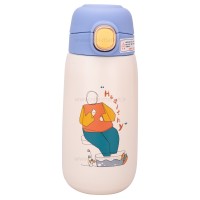 فلاسک آب استیل قفل دار تپل عروسکی رنگ آبی برند خارجی