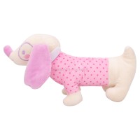 جغجغه طرح سگ عینکی رنگ صورتی خالدار شیما Shima