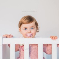 پستانک تکی بادامی 0 - 6 ماه طرح گلد صورتی سواوینکس Suavinex