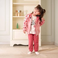 سه تیکه دخترانه طرح ببر رنگ صورتی ایندیگو Indigo