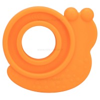 دندانگیر سیلیکونی مدل حلزون رنگ نارنجی چیکو Chicco