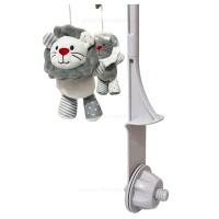 آویز بالای تخت کوکی طرح شیر رنگ طوسی baby fun