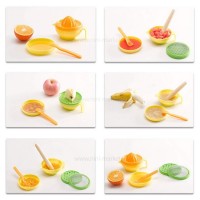 ست غذاساز دستی 7 تکه رنگ صورتی رووکو Rovco