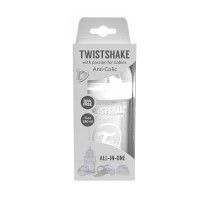 شیشه شیر آنتی کولیک 180 میل سفید تویست شیک Twistshake