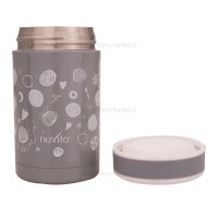فلاسک غذا استیل 500 میل رنگ طوسی نوویتا Nuvita