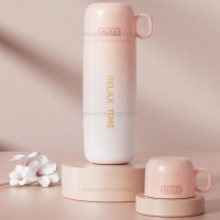 فلاسک آب 500 ميل رنگ گلبهی خارجی