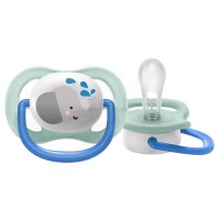 پستانک تکی الترا ایر طرح فیل سبز اونت Avent  (فاقد جعبه)
