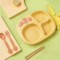 ظرف بامبو طرح هويج رنگ زرد منگلین Mengqilin