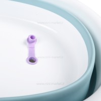 وان حمام تاشو طرح بيضی رنگ آبی خارجی