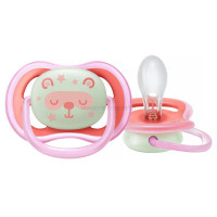 پستانک Ultra Air Night طرح خرس صورتی 18-6 ماه اونت AVENT (فاقد جعبه)