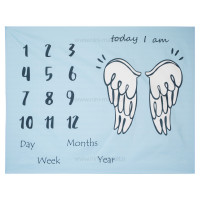 پارچه ماهگرد طرح دوبال زمینه آبی برند آلپی کیدز  LP Kids