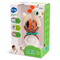 جغجغه صندلی غذا طرح خرگوش رنگ سفید هولی تویز Huile toys