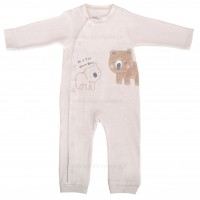 سرهمی مچ دار طرح کانگورو و دوستان رنگ کرم نیلی Nili