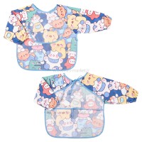 پیشبند آستین دار پارچه ای طرح حیوانات رنگ آبی برند خارجی