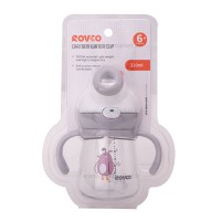 لیوان آبمیوه خوری نی دار 220 میل طرح پرنده طوسی رووکو Rovco