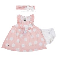 سارافون دخترانه طرح گل گلی رنگ صورتی ایندیگو Indigo