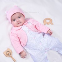 سرهمی مچ دار طرح لاولی صورتی نیلی Nili