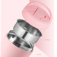 فلاسک غذا دو محفظه ای رنگ صورتی پینکا Pinkah