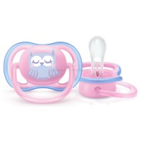 پستانک تکی الترا ایر 0-6 ماه طرح جغد صورتی اونت Avent  (فاقد جعبه)