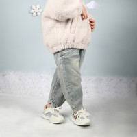 شلوار جین اسپرت طرح آلاما رنگ آبی روشن