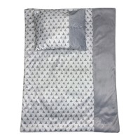 سرويس خواب 4 تيکه طرح گوزن رنگ طوسی لیزا Lisa