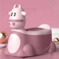 توالت آموزشی طرح گاو رنگ صورتی