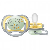 پستانک بادامی تکی الترا ایر 18 ماه به بالا طرح ابر شب‌تاب اونت Avent (بدون جعبه)