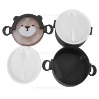 ظرف غذا خرس دو طبقه رنگ طوسی خارجی