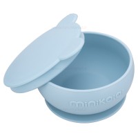 کاسه درب دار سیلیکونی رنگ آبی مینیک اوی اوی Minik Oioi