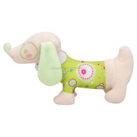 جغجغه طرح سگ عینکی رنگ گلدار سبز شیما Shima