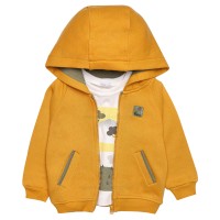 سه تیکه پسرانه اسپرت طرح جنگل رنگ زرد و سبز پاپو papo