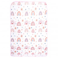 زیرانداز تعویض طرح رنگین کمان رنگ صورتی سایز بزرگ ایسیز