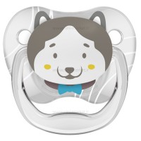 پستانک تکی طرح گرگ رنگ طوسی 6-18 ماه دکتر براونز Drbrown (فاقد جعبه)