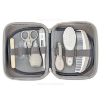 ست بهداشتي 8 تيکه رنگ طوسي کرم kikkaboo