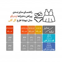 پیراهن دخترانه مدل نیوشا طرح گل گلی رنگ سفید ایندیگو indigo