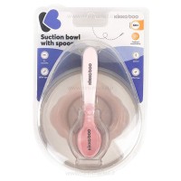 ظرف غذا با قاشق چسبان صورتی کیکابو Kikkaboo