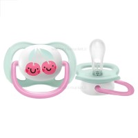 پستانک بادامی تکی الترا ایر 0 - 6 ماه طرح گیلاس اونت Avent (بدون جعبه)