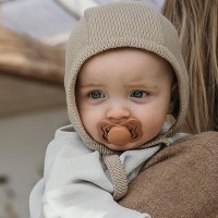 پستانک تکی سیلیکونی بادامی 0 – 6 ماه قهوه ای بیبز BIBS (بدون جعبه)