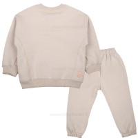 بلوز شلوار دخترانه طرح گل لاله رنگ کرم برند رابو Raboo