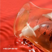 لیوان آبمیوه خوری 280 میل رنگ آبی هی اور شی Heorshe