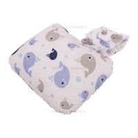 بالش شیردهی نوزاد طرح نهنگ رنگ آبی ایس ایز Isiz