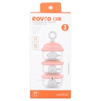 انباری غذا 3 عددی مدل حیوانات رنگ سبزآبی رووکو Rovco
