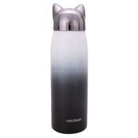 فلاسک آب استيل طرح گربه رنگ سرمه ای هلو دریم Hello dream