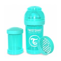 شیشه شیر ضد نفخ 180 میل فیروزه ای تویست شیک Twistshake